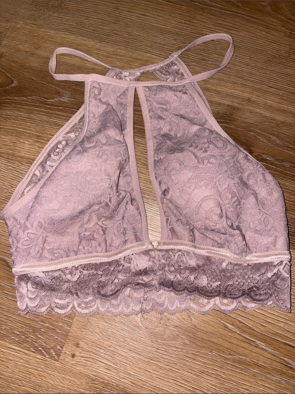 OFFERS OPEN! Women’s Small Lace Halter Bralette Dusty Rose Pink wish & whim